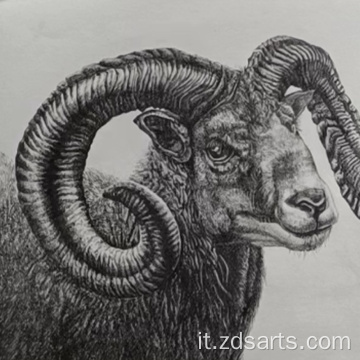 Opere di capra di pittura a penna